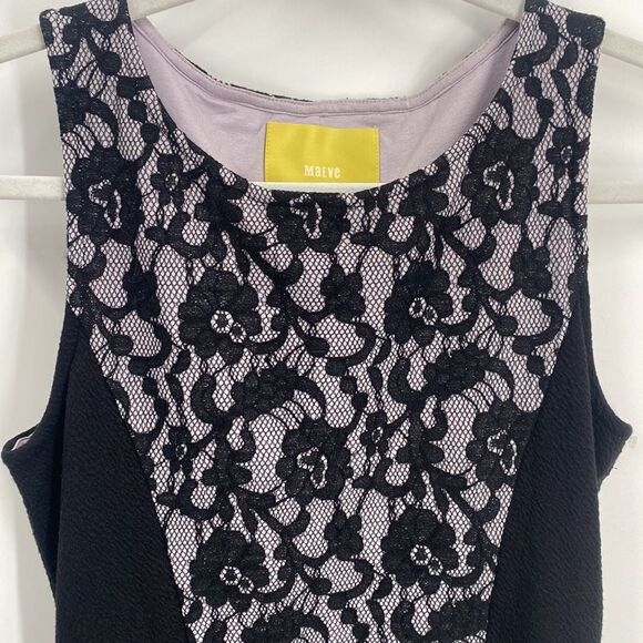 Anthropologie Maeve Sirena Lavender and Black Lace Dress Small - Picture 4 of 10